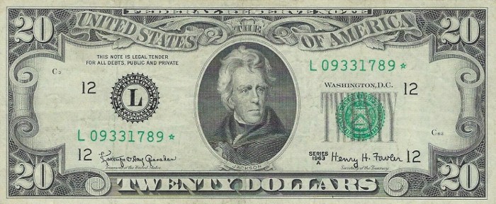 serial numbers on 20 dollar bill