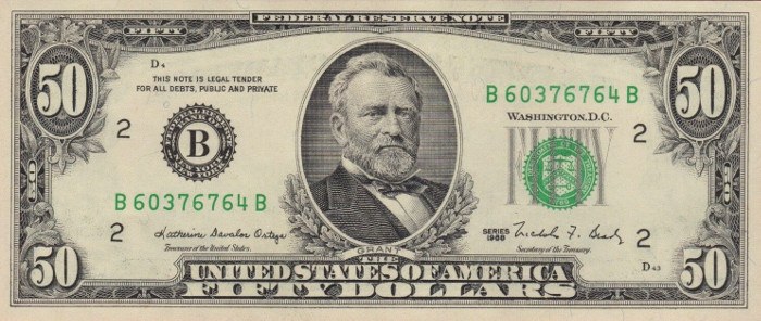 1988 One Dollar Bill
