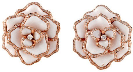 Rose Gold Flower Earrings