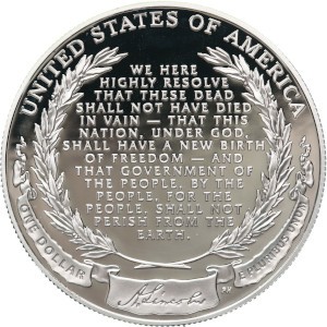 2009 Abraham Lincoln Silver Dollar Reverse
